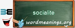 WordMeaning blackboard for socialite